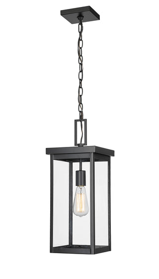 Barkeley 1-Light Outdoor Hanging Lantern Powder Coated Black