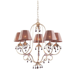 Olivissa 5-Light Chandeliers in Bronzed Silver