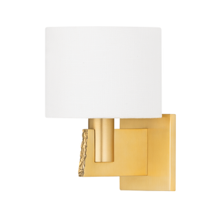 BRAMPTON WALL SCONCE with Aged Brass Finish