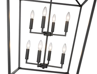 8-Light Pendant light Matte Black