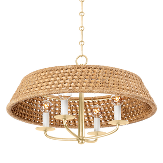 Bradley Chandelier Vintage Gold Leaf