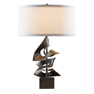 Gallery Twofold Table Lamp Dark Smoke / Natural Anna Shade (SF)