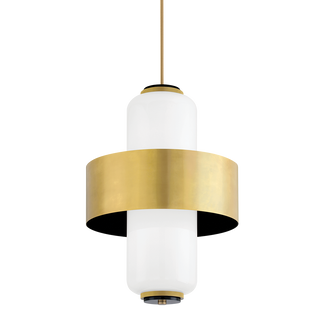 Melrose Pendant In VINTAGE BRASS/SOFT BLACK Finish