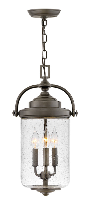 Willoughby Medium Hanging Lantern In Light Bronze Finish