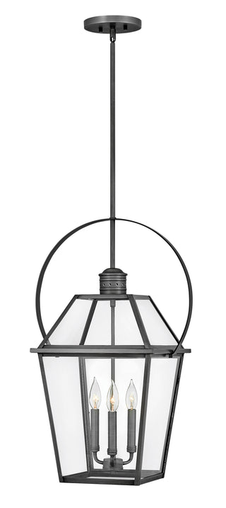 Nouvelle Large Hanging Lantern In Black Finish