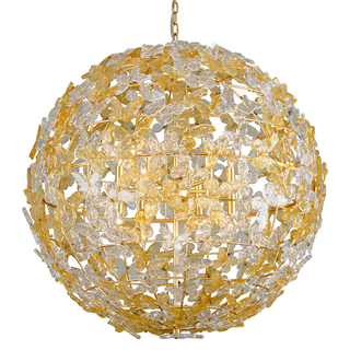 Milan Chandelier Gold Leaf