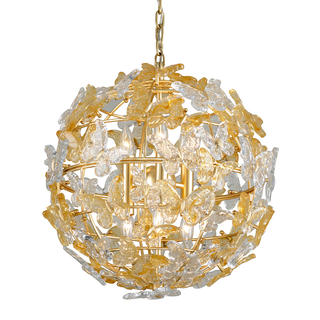 Milan Chandelier Gold Leaf