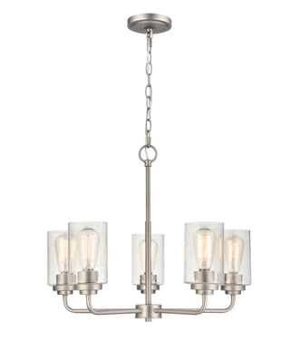 Moven 5-Light Chandelier Ceiling - Satin Nickel