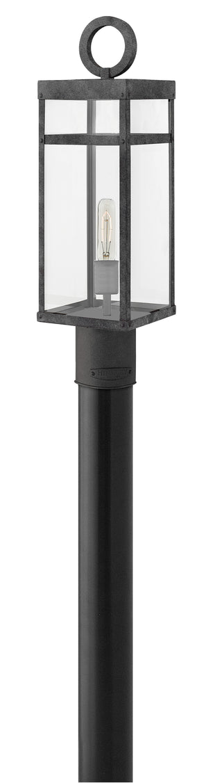 Porter Large Post Mount Lantern in Aged Zinc