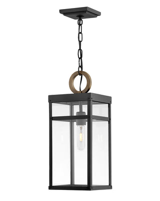 Porter Medium Hanging Lantern In Black Finish