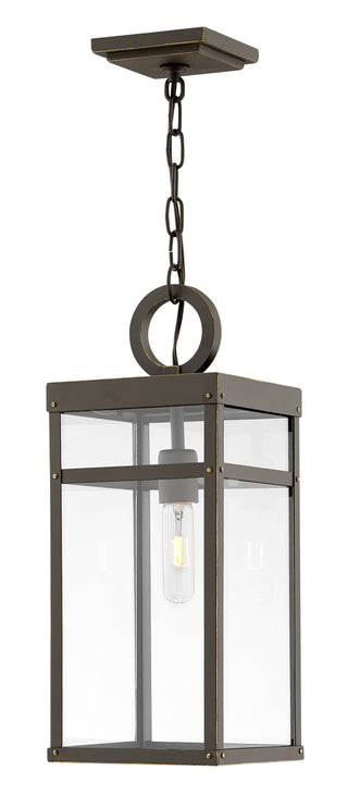 Porter Medium Hanging Lantern In Light Bronze Finish