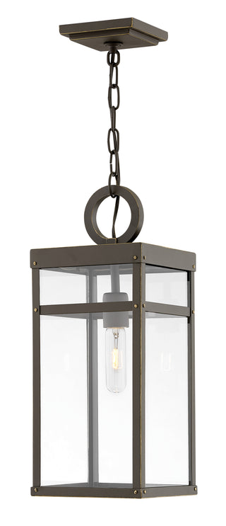 Porter Medium Hanging Lantern In Light Bronze Finish