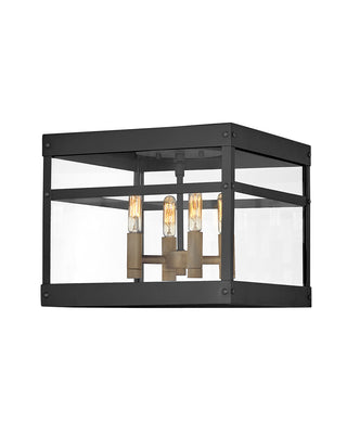 Porter Small Flush Mount In Black Finish