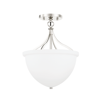 Browne Semi Flush Polished Nickel