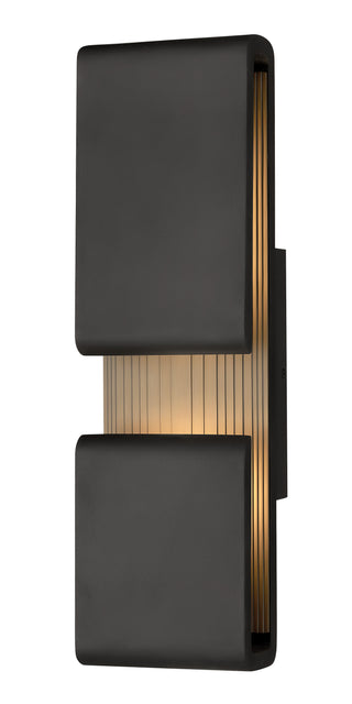 Contour Large Wall Mount Lantern In Black Finish