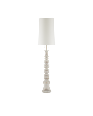 Malayan White Floor Lamp