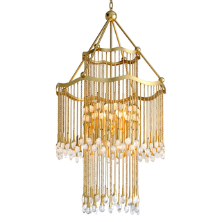 Kiara Chandelier Gold Leaf