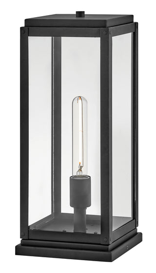 Max Medium Pier Mount Lantern In Black Finish