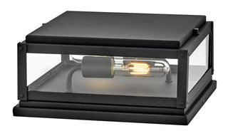 Max Small Pier Mount Lantern In Black Finish