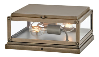 Max Small Pier Mount Lantern In Light Bronze Finish