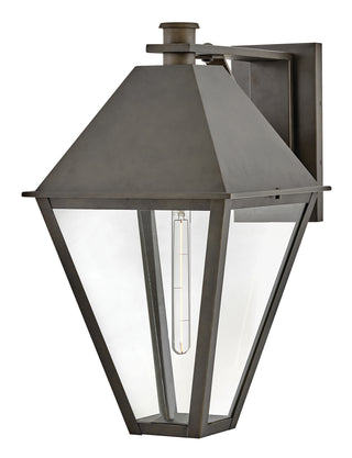Endsley Large Wall Mount Lantern in Blackened Brass