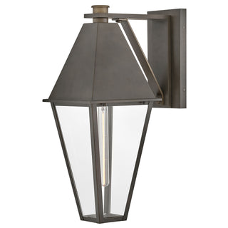 Endsley Medium Wall Mount Lantern in Blackened Brass