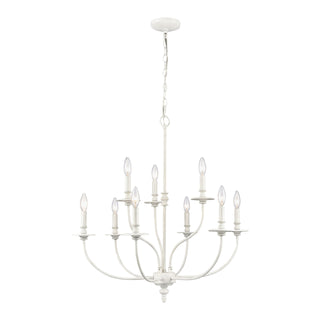 Hartford 29'' Wide 9-Light Chandeliers - Farmhouse White