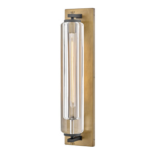 Lourde Large Wall Mount Lantern in Heritage Brass