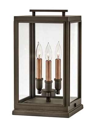 Sutcliffe Medium Pier Mount Lantern 12v In Light Bronze Finish
