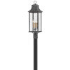 Adair Large Post Mount Lantern in Aged Zinc