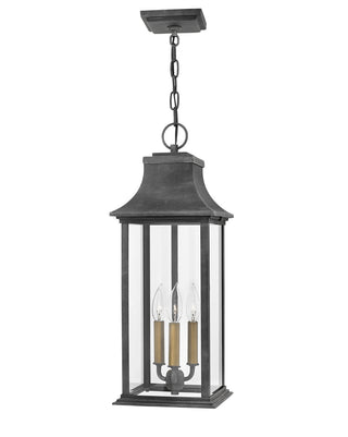 Adair Large Hanging Lantern In Black Finish