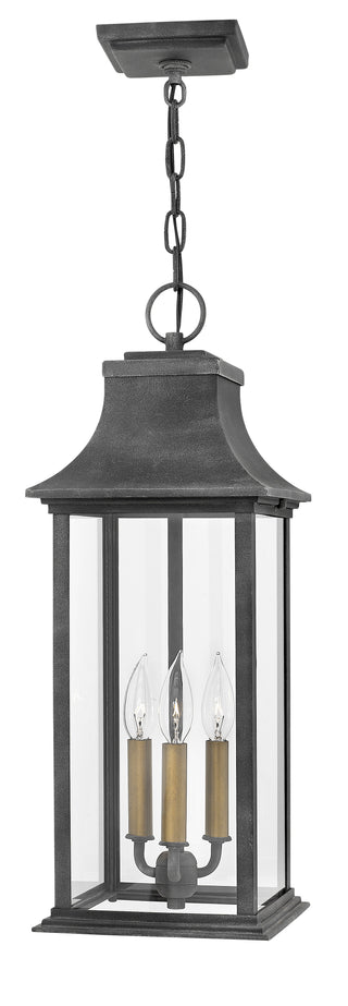 Adair Large Hanging Lantern In Black Finish