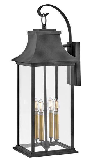 Adair Large Wall Mount Lantern in Aged Zinc