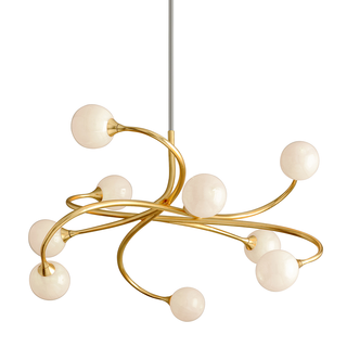 Signature Chandelier In GOLD LEAF Finish