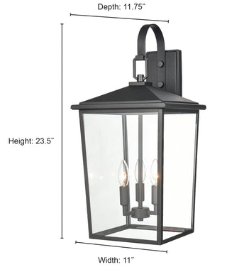 Fetterton 3-Light Outdoor Wall Sconce Powder Coated Bronze