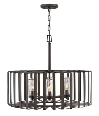 Reid Medium Single Tier Chandelier In Gray Finish