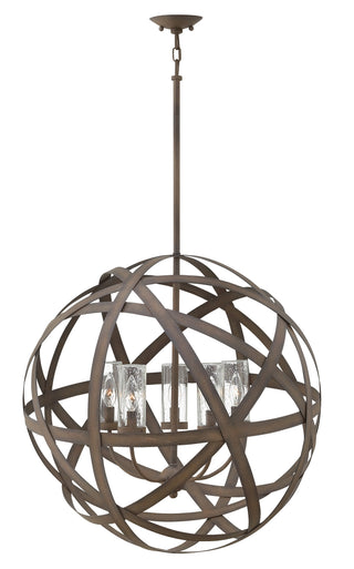 Carson Medium Orb Chandelier In Light Bronze Finish