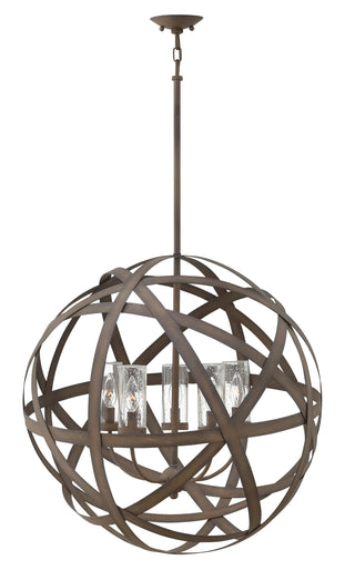 Carson Medium Orb Chandelier in Vintage Iron