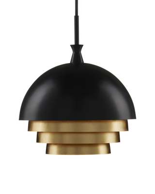 Salviati Large Black & Gold Pendant