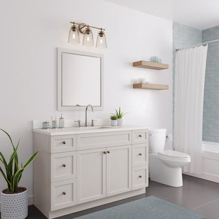 Amberose 3-Light Vanity Modern Gold