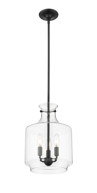 Mahannah 3-Light Pendant Light Matte Black