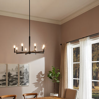 Daxley 8-Light Chandelier Ceiling Light Matte Black