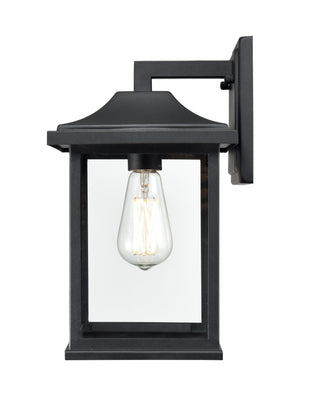 1-Light Outdoor Wall Sconce Textured Black