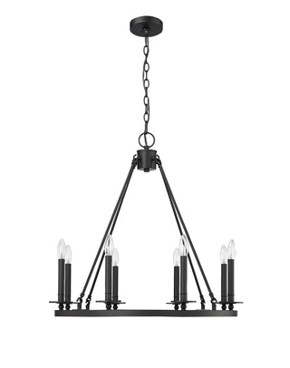 Florence 8-Light Chandelier Ceiling Light Matte Black
