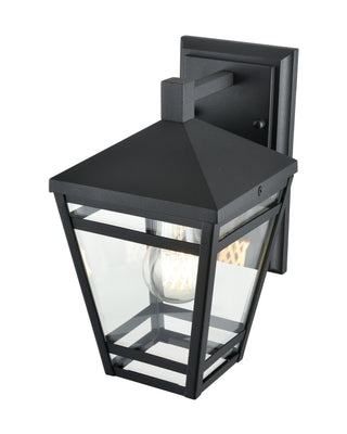 Seager 1-Light Outdoor Wall Sconce Textured Black