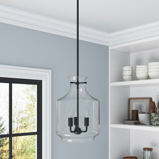 Mahannah 3-Light Pendant Light Matte Black