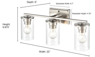 Verlana 3-Light Vanity Matte Black