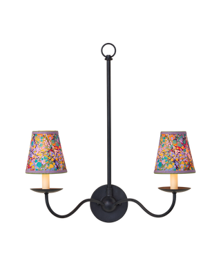 Marble Multi-Color Paper Tapered Chandelier Shade