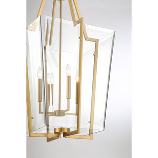 Farell 4-Light Pendant in Warm Brass