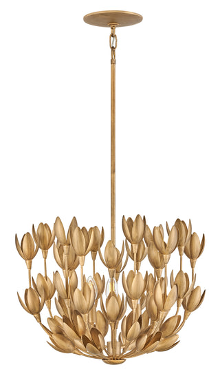Flora Medium Convertible Semi-Flush Mount In Gold Finish